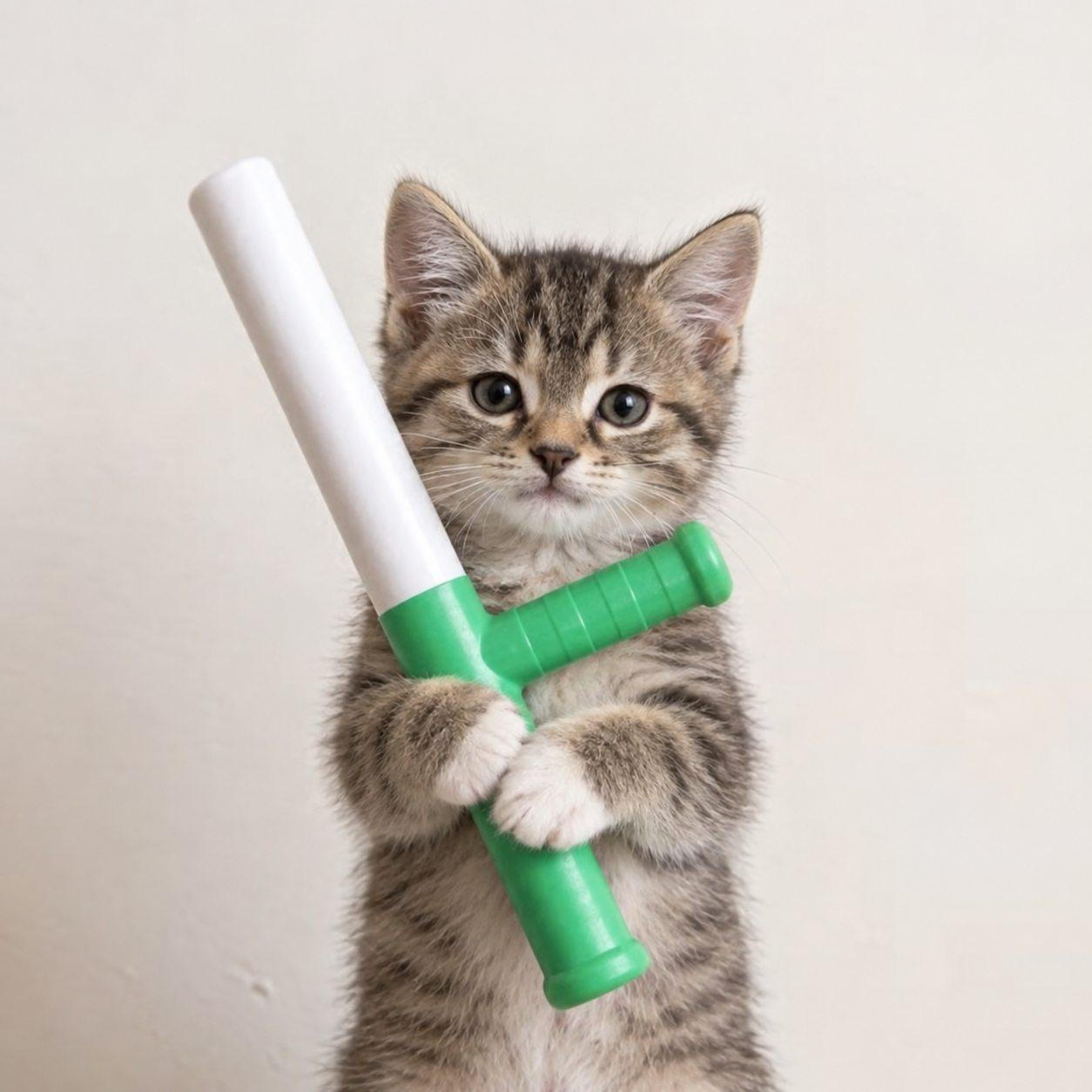 The $CATON cat holding a bat